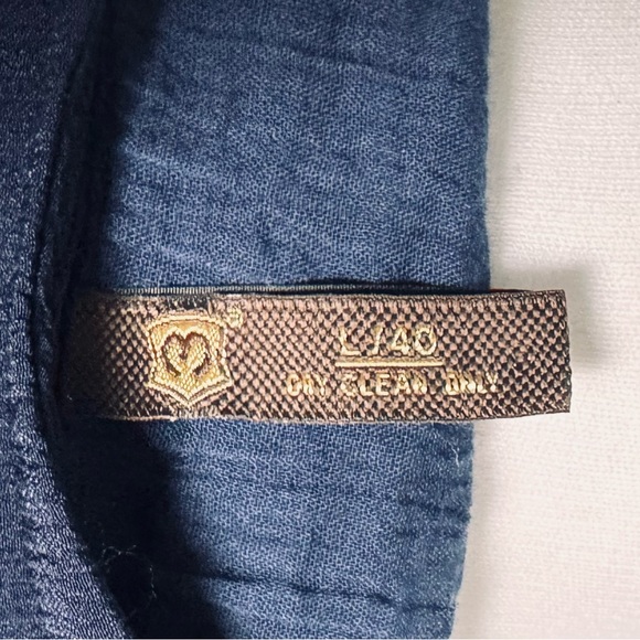 Boho Embroidered Kurta Tunic Dress Set Navy Gold Dupatta Festival L Ethnic - Picture 9 of 12